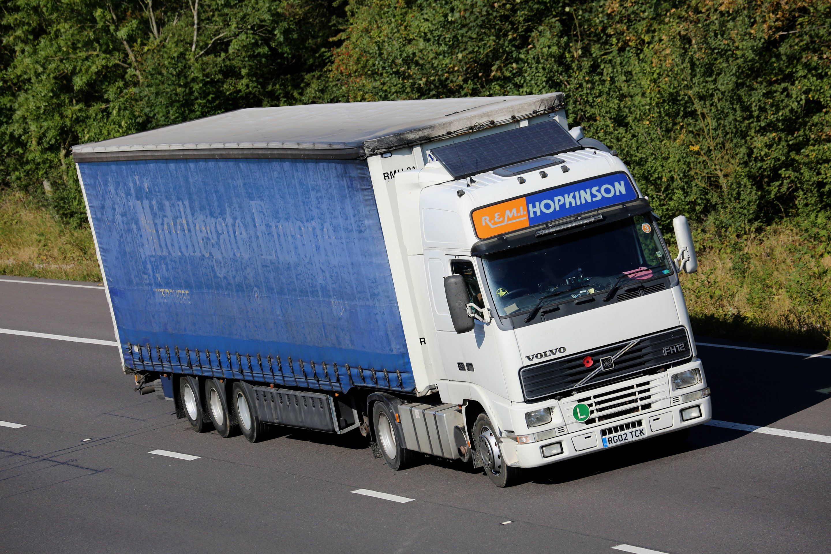 lorry on motorway